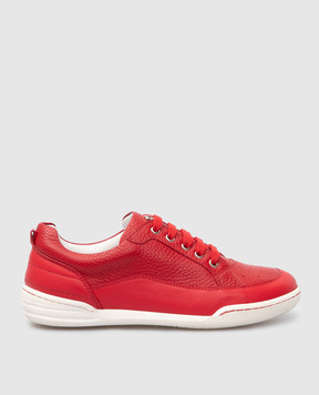 Stefano Ricci Children's red leather sneakers YRU02G899VTSSK