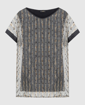 Peserico Patterned layered top S06152J0B8336