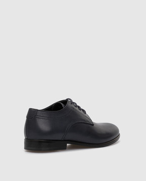 Stefano Ricci Kids Navy Leather Derbies YRU91CG818VBV