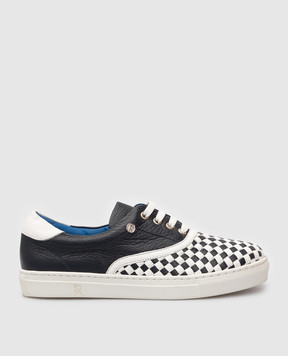 Stefano Ricci Children's woven leather sneakers YRU02G838SKSK