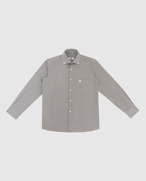 Stefano Ricci Children's olive patterned shirt YC002681SC1653