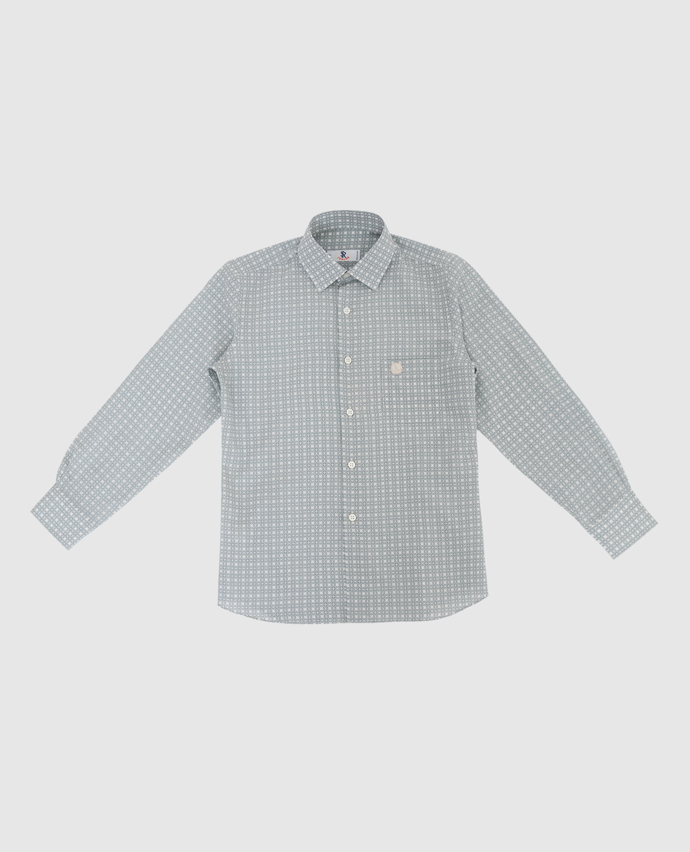 Children's gray shirt in a pattern stefano ricci