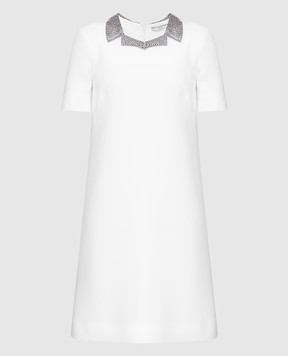 Ermanno Scervino White dress with crystals D362Q366UKF