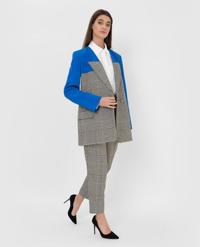 NINA RICCI Checkered jacket with contrast insert 21ACVE003PL0365