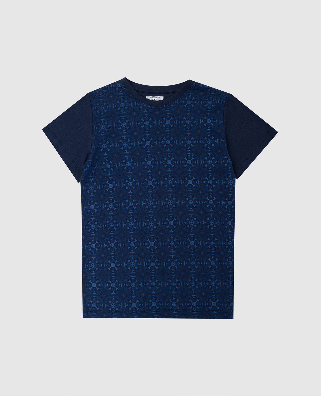 Children's navy blue print t-shirt stefano ricci