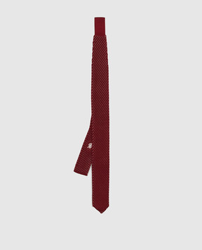 Stefano Ricci Children's burgundy patterned silk tie YCRM3600SETA