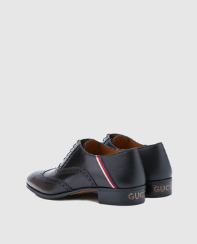 Gucci Black Leather Brogues 523282
