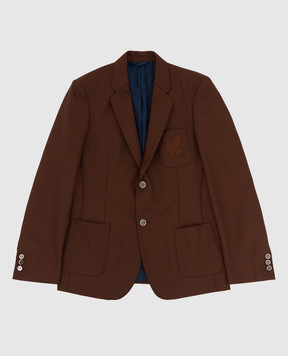 Stefano Ricci Embroidered wool jacket for children Y1RF376R00HC3481