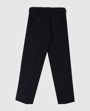 Stefano Ricci Children's dark blue wool trousers Y1T090T000W610