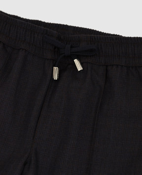 Stefano Ricci Checked wool trousers for children YAT7400040HCMF