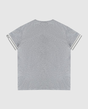 Fendi Children's gray t-shirt with logo JMI3737AJ812