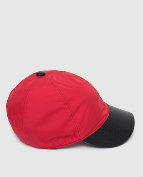 Stefano Ricci Children's cap with leather insert and embroidery YVF5190LT01SK