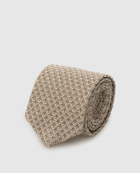 Stefano Ricci Children's beige patterned silk tie YCRMTSR8189