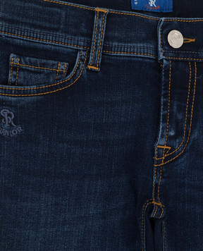 Stefano Ricci Children's dark blue distressed jeans YST64010801599