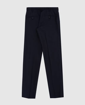 Stefano Ricci Children's dark blue wool trousers Y1T0900000W807