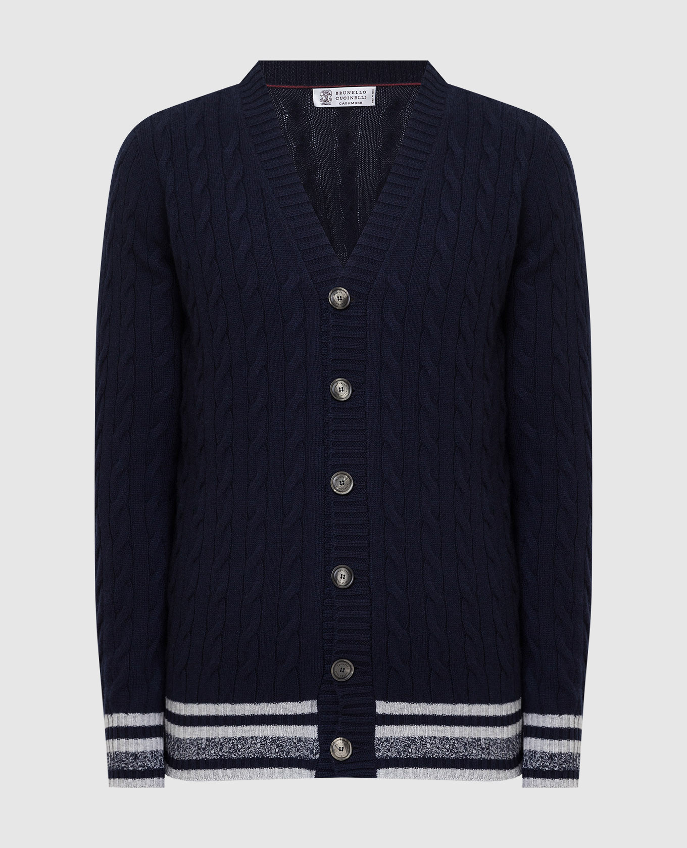 

Patterned cashmere cardigan Brunello Cucinelli, Синий