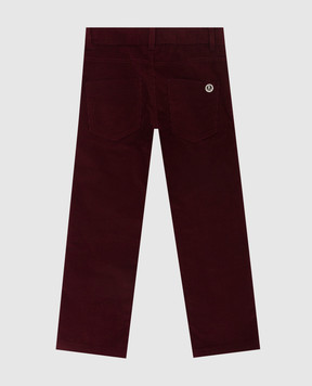 Stefano Ricci Children's burgundy corduroy trousers YAT7400010CT003A