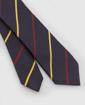 Stefano Ricci Children's dark blue patterned silk tie YCH30104