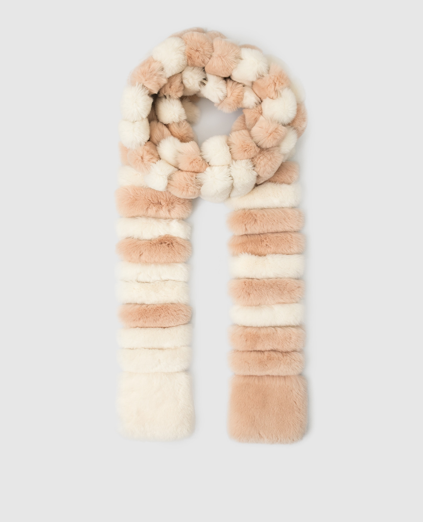 Powder scarf made of rabbit fur
