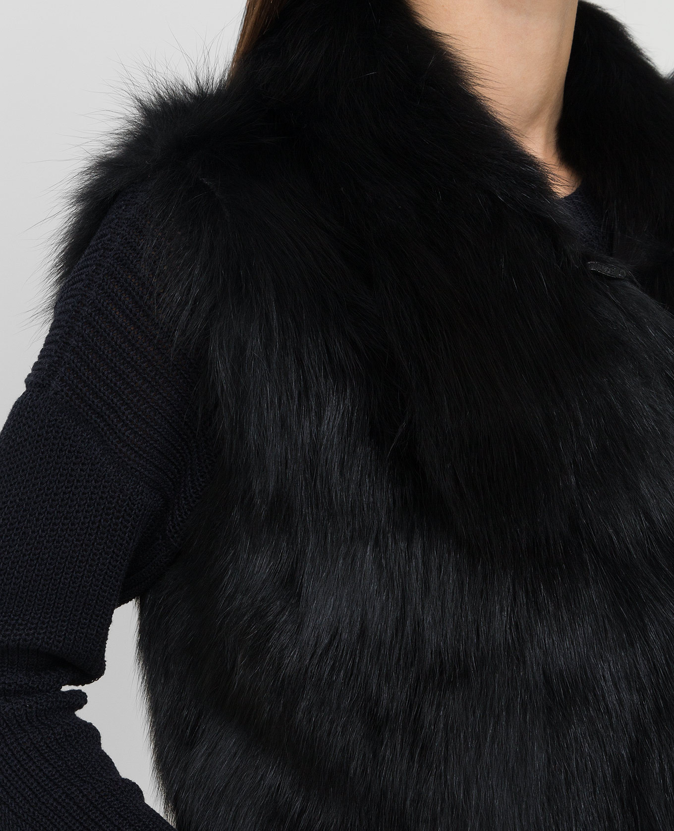 

Vest made of fox fur Annabella, Black