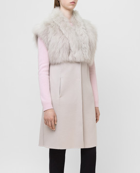 Rindi Light beige cashmere vest 426OR0R6OYSTER