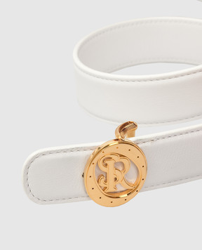 Stefano Ricci Children's reversible white leather belt Y301VHC503O