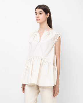 Deveaux Melanie Light Beige Ruffled Top F211306SM2