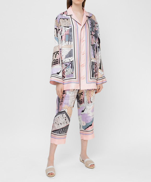 Emilio Pucci - Pink silk trousers 1ERT201E721 - shop with Czech ...