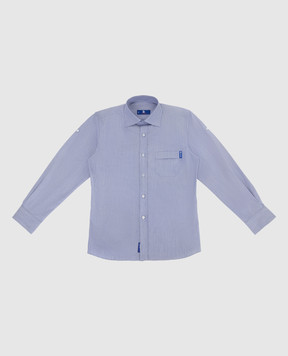 Stefano Ricci Children's light blue shirt in a pattern YC002672LJ1652