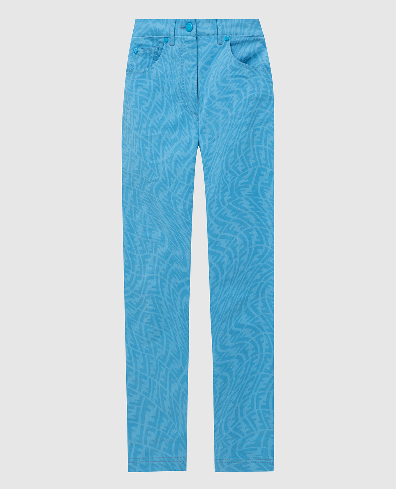 

Mom jeans in FF Vertigo pattern Fendi, Blue