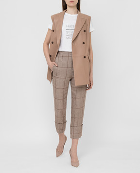 Brunello Cucinelli Beige linen trousers MF599P7257