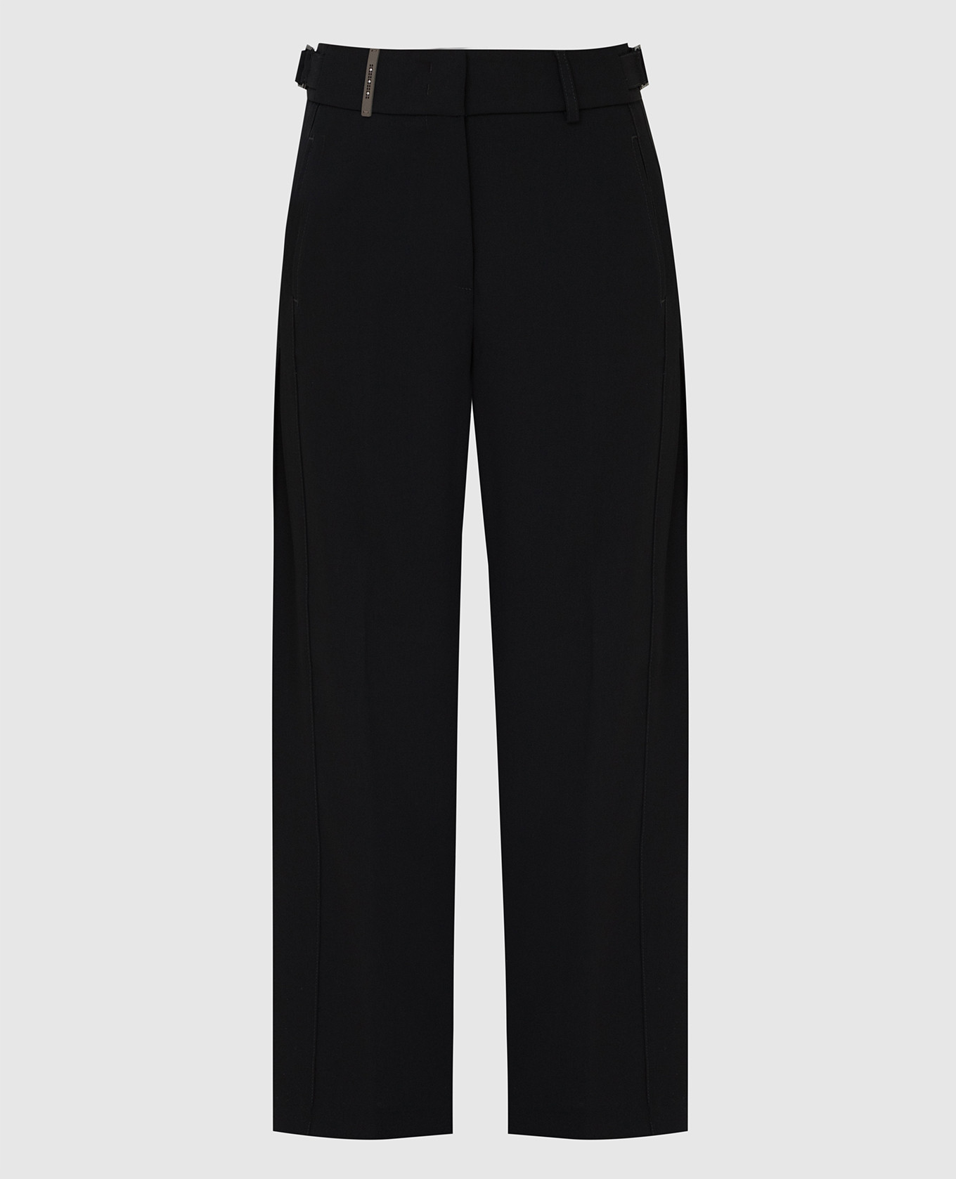 

Black pleated wide leg trousers Peserico