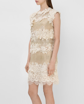 Ermanno Scervino Dress with crystals and lace D382Q737TKK