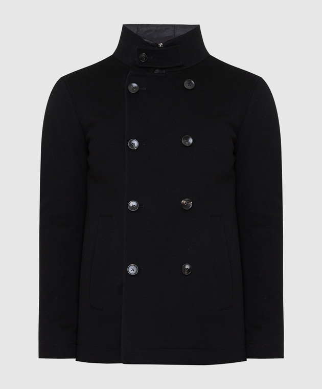 Manteau Heresis Noir En Laine - Taille S, Mi-long, Occasion Très Bon état, Doublure Viscose