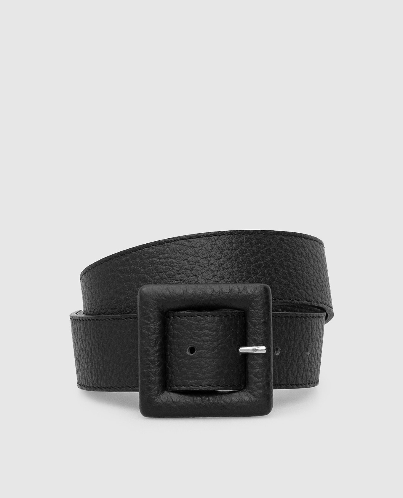 

Black leather belt Babe Pay Pls, Черный