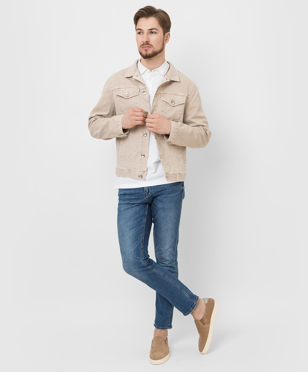 Light beige denim jacket hotsell