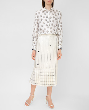 Max Mara Light beige silk skirt CIELO
