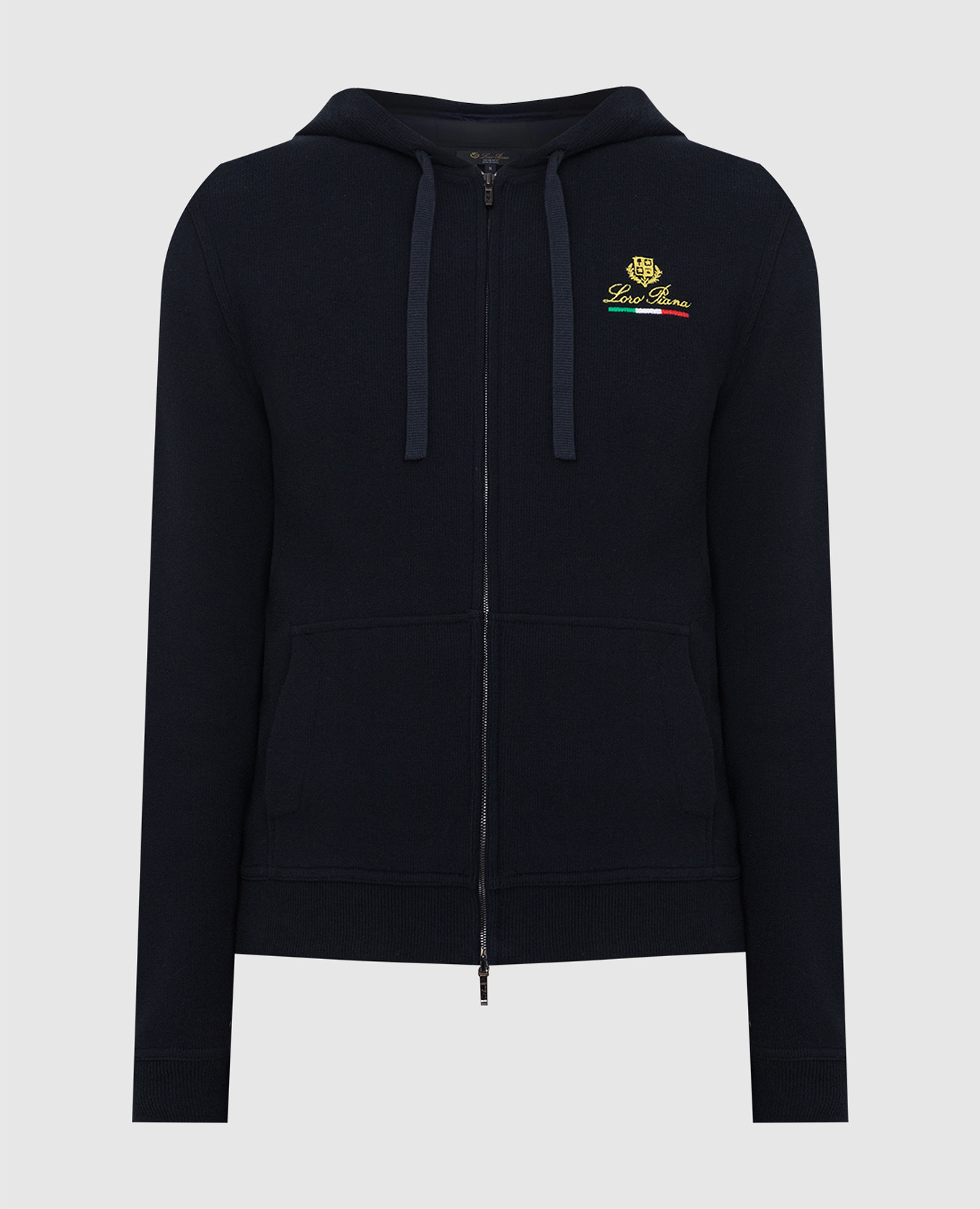 Loro Piana ロロピアーナ　刺繍スウェット Classic Half-Zip Baby Cashmere Gray Melange | Loro Piana US