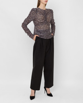 Les Coyotes de Paris Draped floral print blouse 21420132
