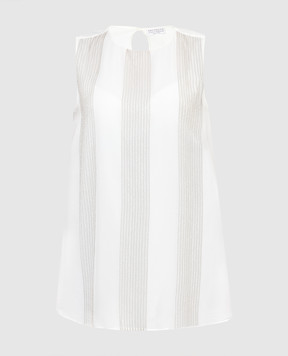 Brunello Cucinelli Silk blouse with chains MF940DR500