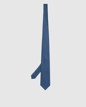 Stefano Ricci Navy blue patterned silk tie CH41028