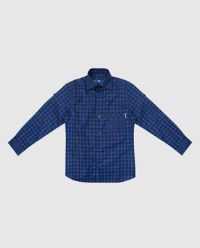 Stefano Ricci Children's navy check shirt YC004189L1831