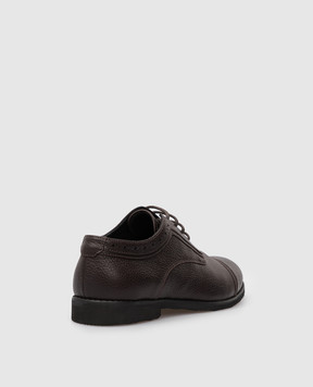 Stefano Ricci Kids Dark Brown Leather Derbies YRU514G804SKVT