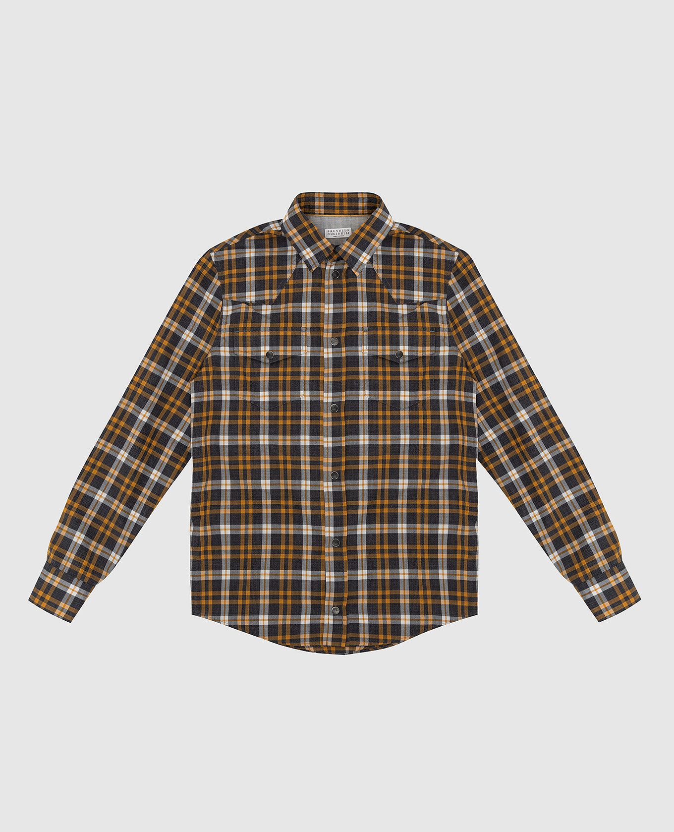 Children's dark gray shirt brunello cucinelli