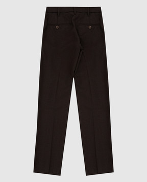 Stefano Ricci Children's dark brown wool trousers Y1T9000000HB0094