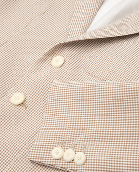 Stefano Ricci Checked silk blazer for kids Y1SM376900K903jack