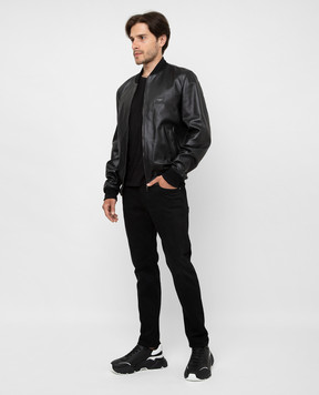 Dolce&Gabbana Leather bomber jacket G9PB9LFUL89