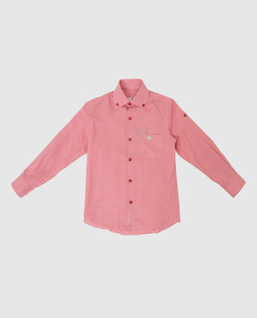 Stefano Ricci Children's red shirt in a pattern YC002677LJ1656