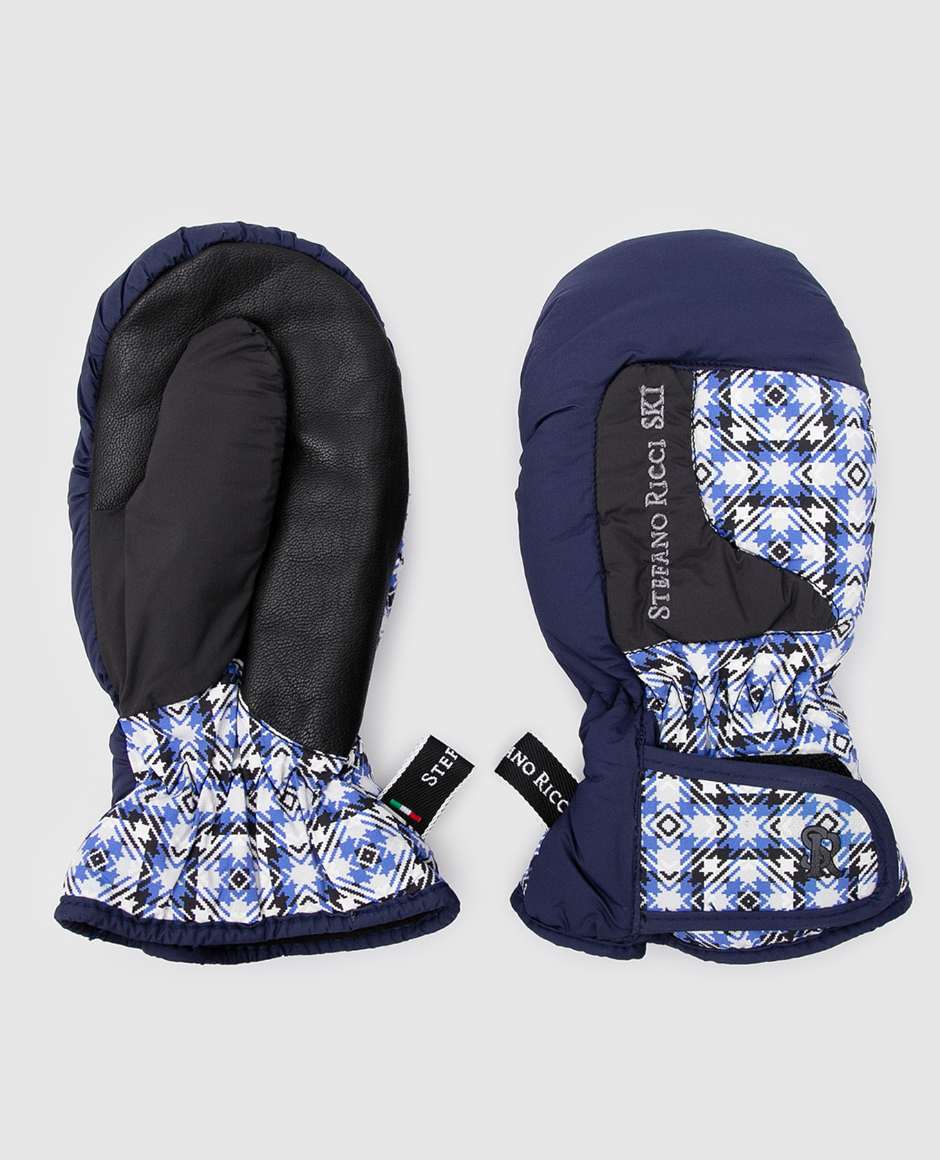 

Children's dark blue mittens with a pattern Stefano Ricci