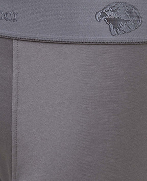 Stefano Ricci Gray boxer briefs with logo pattern BXM7COTTON